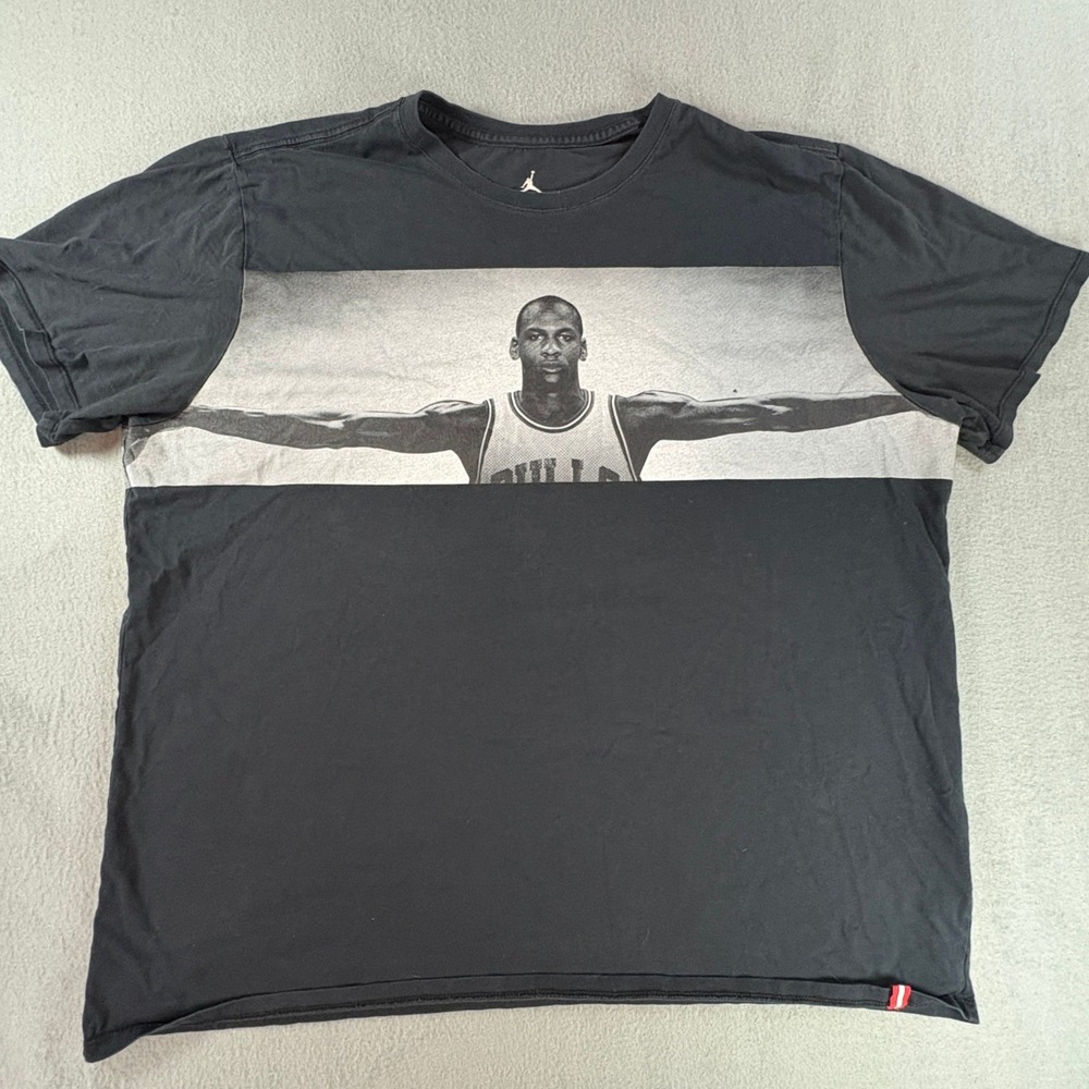 Jordan Brand Michael Jordan Wings Graphic T-Shirt Black XXL Mens Short Sleeve